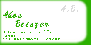 akos beiszer business card